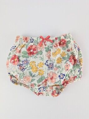 Girls Baby Floral Elastic Waistband Bloomers (Size: 3-6M)